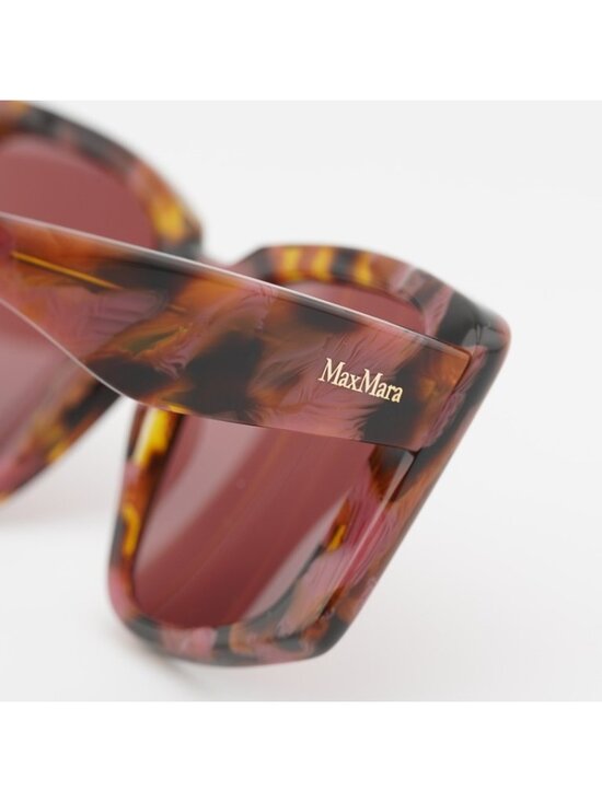 Max Mara GLIMPSE6 MM0098 55S Sunglasses Havana Butterfly Frame, Bordeaux Lenses main image 7